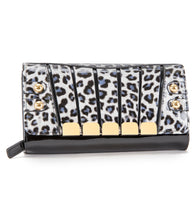 Irina White Panther Large Wallet
