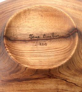 Natural Edge Carved Koa Bowl (Medium) by Gene Buscher