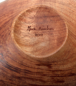 Natural Edge Carved Koa Bowl (Small) by Gene Buscher