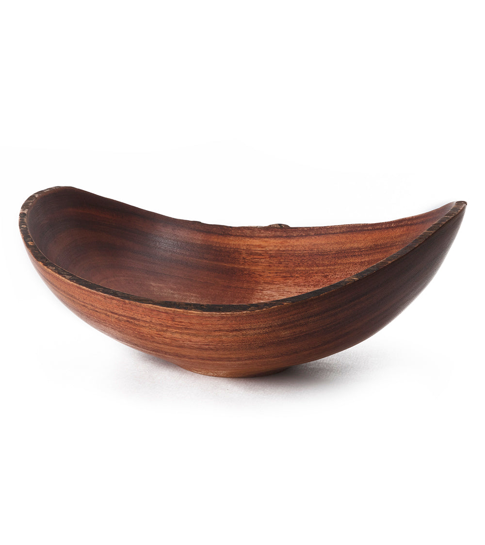 Natural Edge Carved Koa Bowl (X-Large) by Gene Buscher