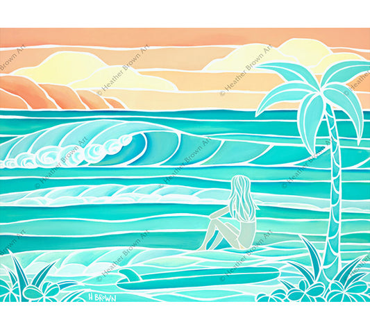 Chica de playa de Heather Brown - Edición limitada Giclée