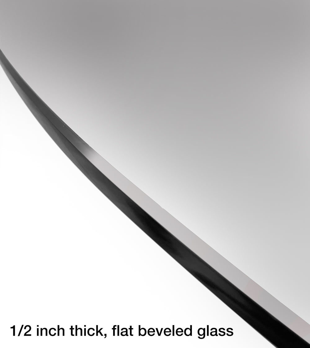 Spiral Table with Wide Glass Top