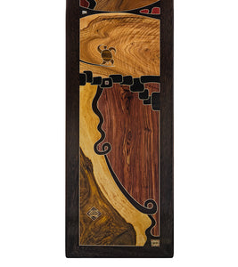 Wood Inlay Mural "Olive Curl" by Chris Cantwell