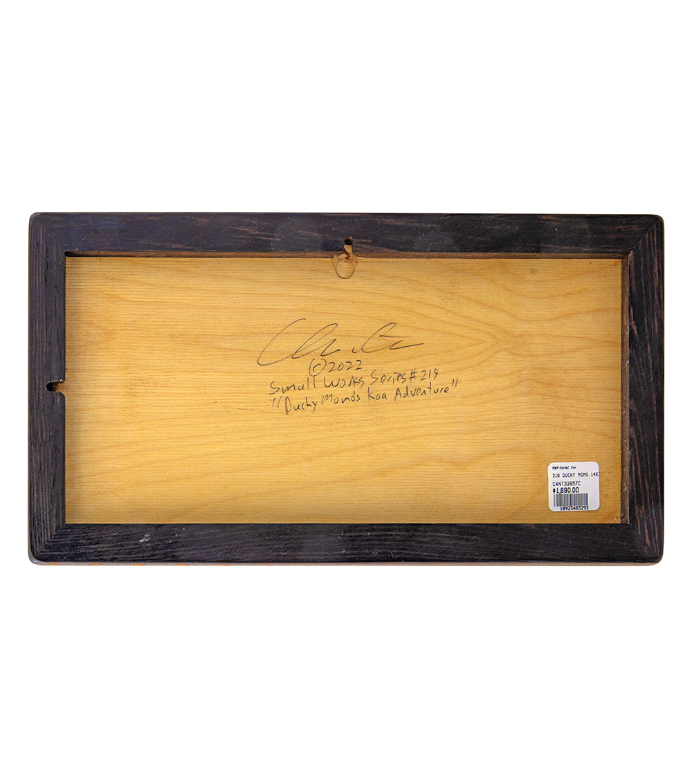 クリス・キャントウェル作 木製象嵌壁画「ダッキー・モモのコアアドベンチャー」