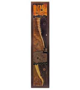 Wood Inlay Mural "Ebony Drop" by Chris Cantwell