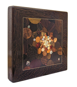 Wood Inlay Mural "Wally Returns" by Chris Cantwell
