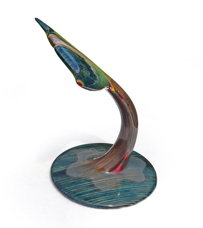 ロック・クロス作 木彫「クジラの尾」