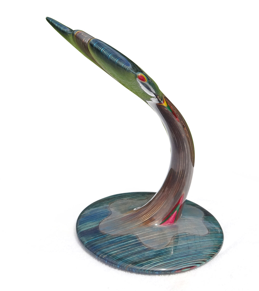 ロック・クロス作 木彫「クジラの尾」