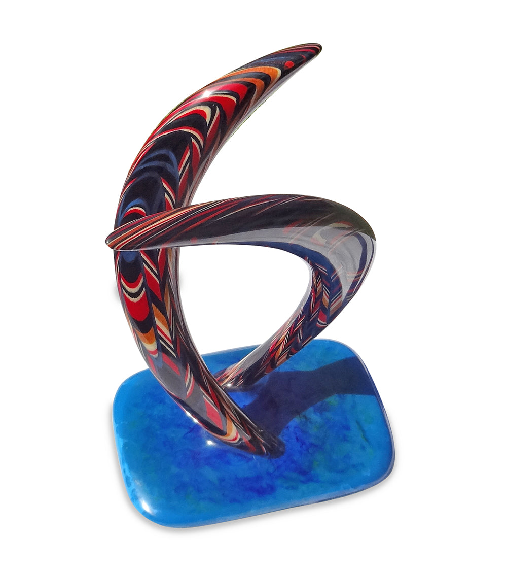 Escultura de madera Escultura de doble delfín