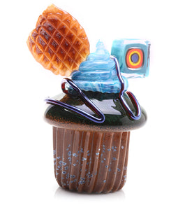 Glass Sculpture "Homer Cupcake" by Ben Silver