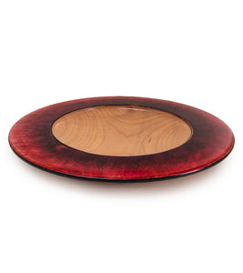 Maple Platterwith Red Rim #31501C