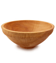 Curly Maple Salad Bowl with Beaded & Textured Rim 31898C