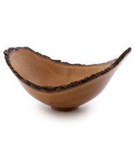 Pear Bowl with Natural Edge and Oval Dark Rim#32281C