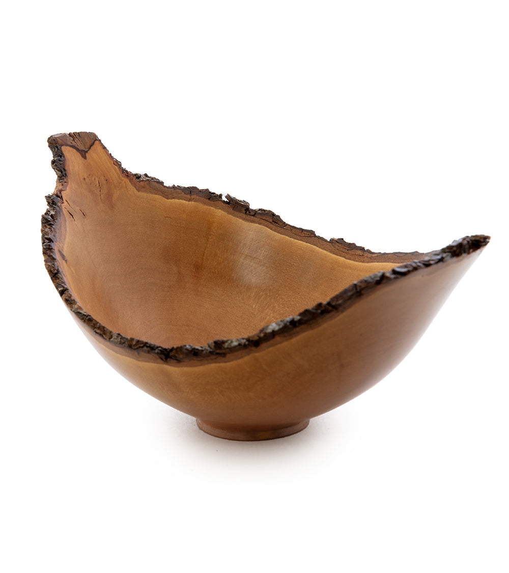 Pear Bowl with Natural Edge and Oval Dark Rim#32281C