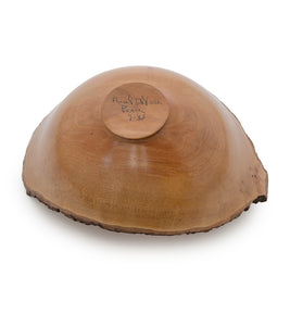 Pear Bowl with Natural Edge and Oval Dark Rim#32281C