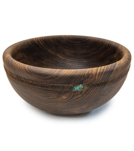 Walnut Textured Rim with Turquoise #32290C