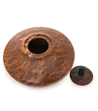 Redwood Copper Lidded Vessel with Box Lace Design #32304C
