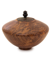 Redwood Copper Lidded Vessel with Box Lace Design #32304C