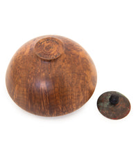 Redwood Copper Lidded Vessel with Box Lace Design #32304C