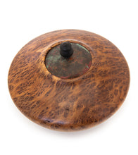 Redwood Copper Lidded Vessel with Box Lace Design #32304C