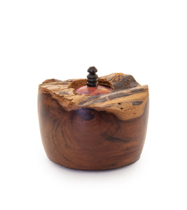 Redwood Natural Edge Copper Lidded Box #32730C