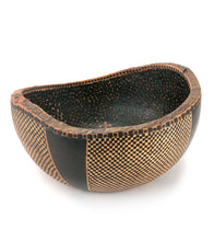 Pyrography Mango Bowl "Hibiscus 25237" by Dino Muradian