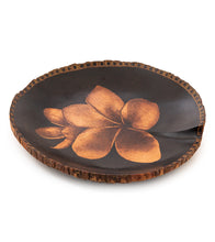 Pyrography Mango Bowl "Plumeria 31205" by Dino Muradian