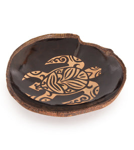 Pyrography Mango Platter "Tribal Honu 35401C" by Dino Muradian