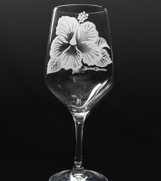 サンドエッチングハイビスカス赤ワイン。2個セット