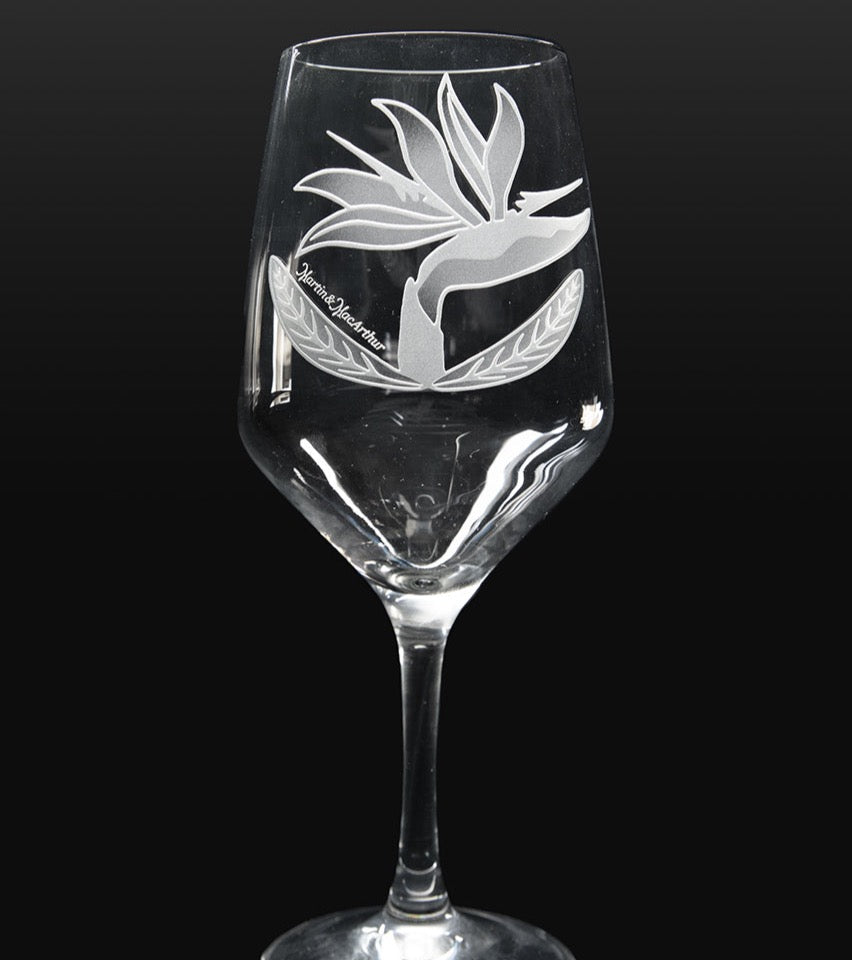 Sand-Etched Bird of Paradise Red Wine Glasses – Martin & MacArthur