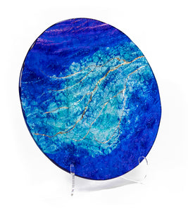 14" Cobalt Platter by Marian Fieldson