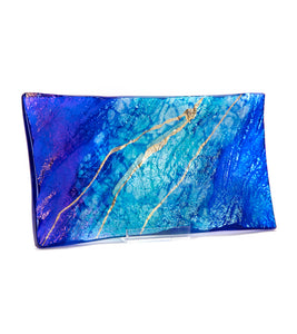 9" x 5" Cobalt Rectangle Tray by Marian Fieldson