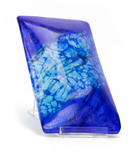 4" x 6" Lava Glass Cobalt Tray Medium by Marian Fieldson