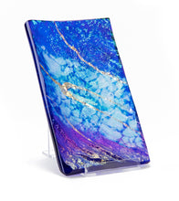 4" x 6" Lava Glass Cobalt Tray Medium by Marian Fieldson