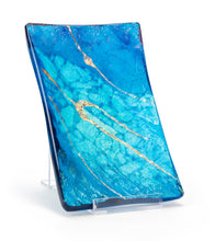 4" x 6" Lava Glass Aqua Tray Medium