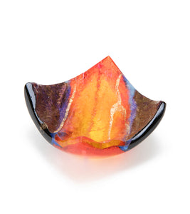 3" x 3" Lava Glass Tray by Marian Fieldson