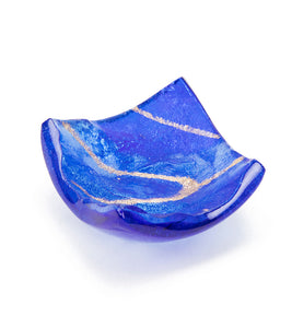 3" x 3" Lava Glass Cobalt Tray by Marian Fieldson