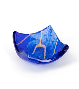 3" x 3" Lava Glass Cobalt Tray by Marian Fieldson