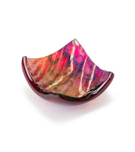 3" x 3" Lava Glass Red Tray by Marian Fieldson