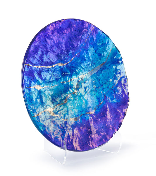 Plato de cobalto de 30 cm de Marian Fieldson