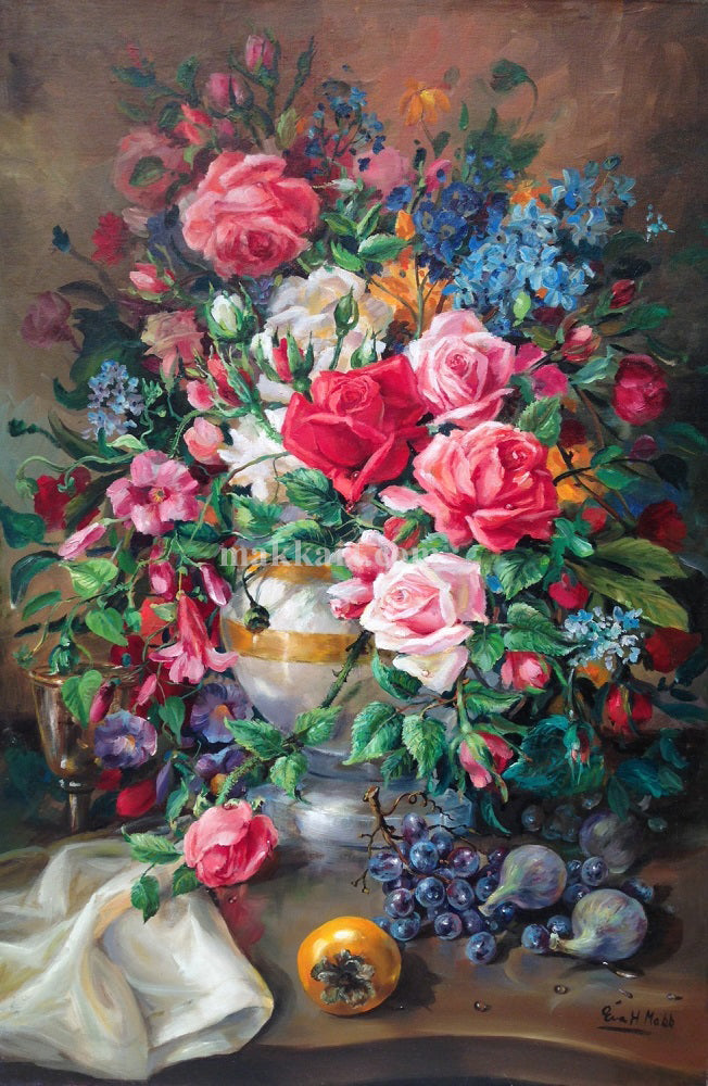 Pintura original: Higos y caquis de Eva Makk