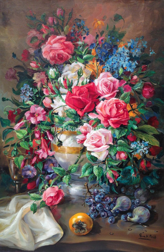 Pintura original: Higos y caquis de Eva Makk