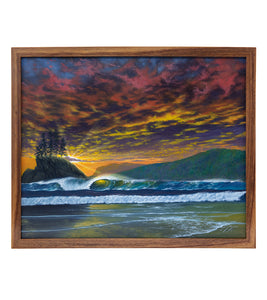 Original Painting "West Coast Fire" by Phillip Gagnon 16x20 supporting Maui fire relief efforts