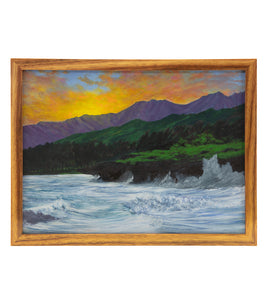 Original Painting "Pounders Beach" by Philip Gagnon 12x16 supporting Maui fire relief efforts