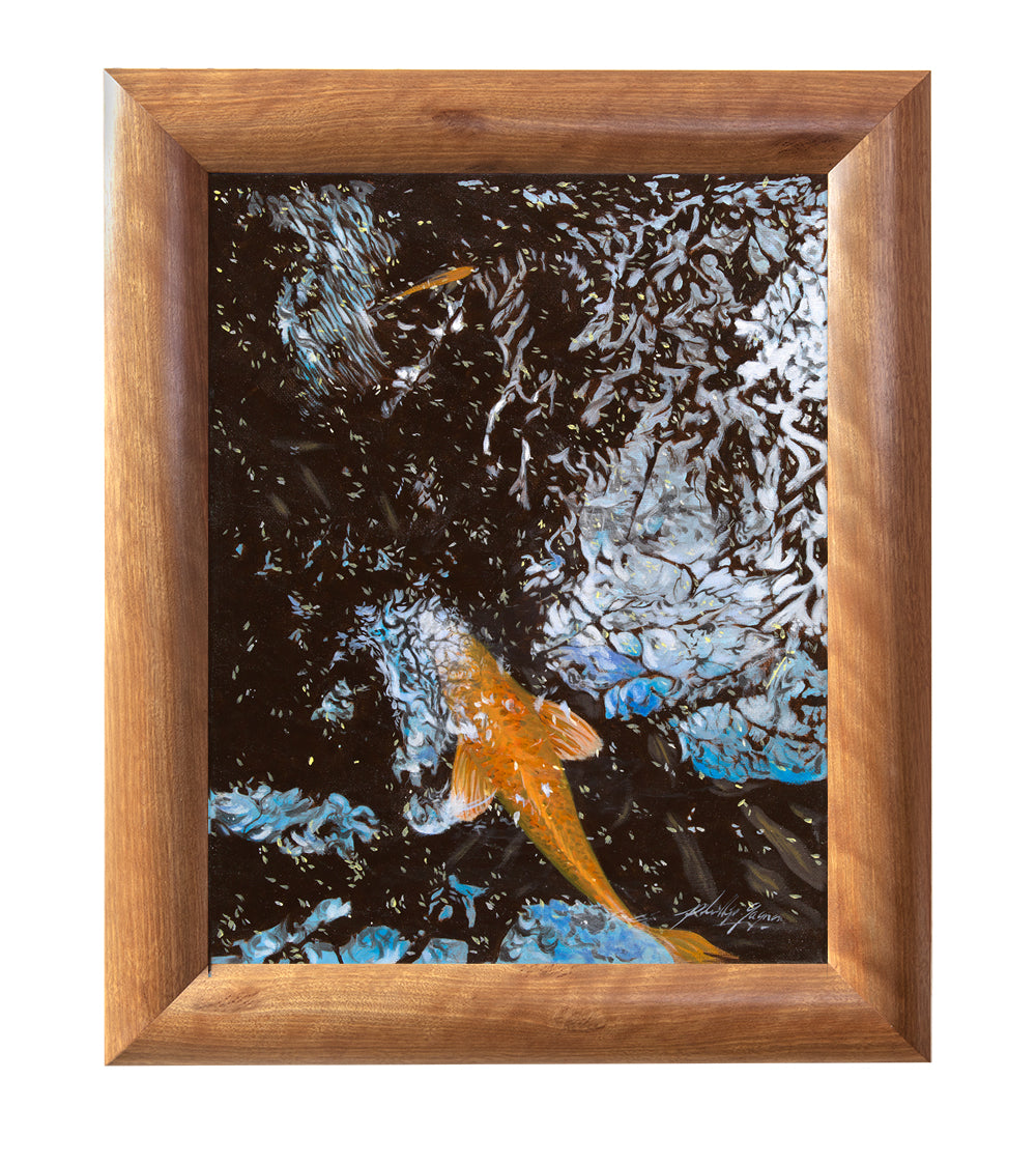 フィリップ・ガニオンによるオリジナル絵画「Donʻt Be Koi」12x16
