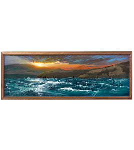 Original Painting "Molokini Sunrise" by Philip Gagnon 48x16