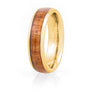 Koa Eternity Ring - Curved Gold