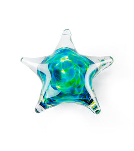 Glass Starfish "Blue Green" by Jim Graper