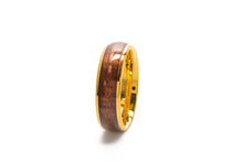 Koa Eternity Ring - Curved Gold