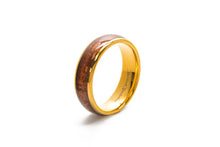 Koa Eternity Ring - Curved Gold